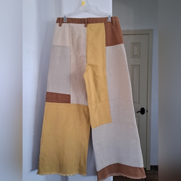 Colorblock Wide-Leg Pants Size Large - Picture 8 of 10